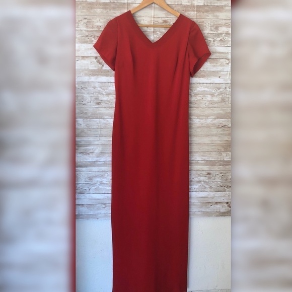 Kiki red formal back draped dress Size XXL - Picture 2 of 8